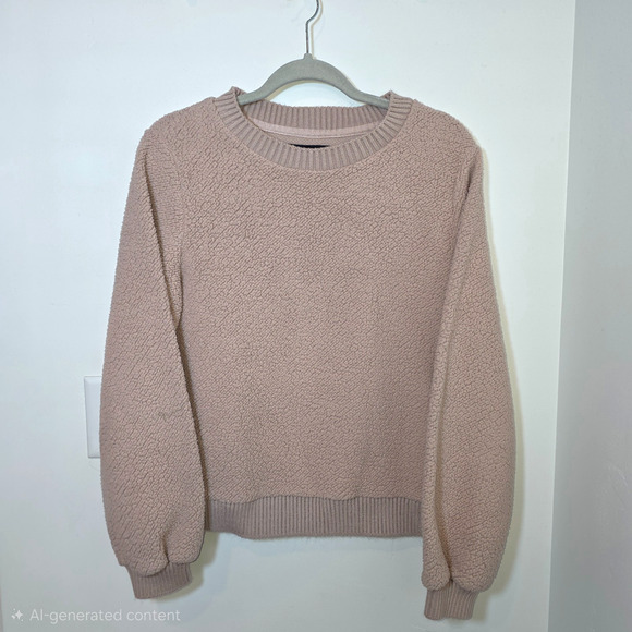 Abercrombie & Fitch Sweaters - Abercrombie and Fitch Sherpa Fleece Women's Size M Mauve Pink Soft Sweatshirt